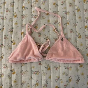 Juicy Couture Pink Velour Bikini Top